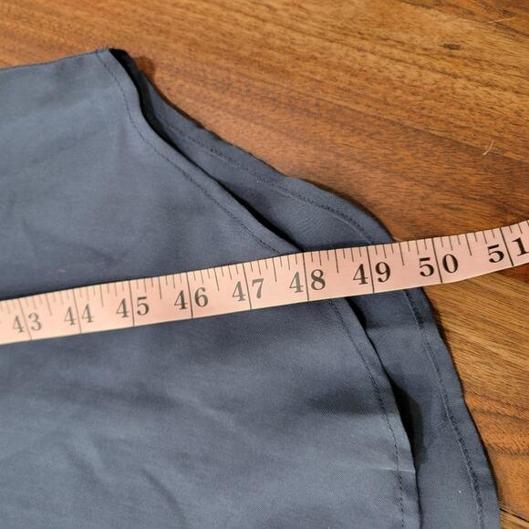 Unsubscribed 100% Silk Navy Blue Shirtdress Long Sleeve Size 10 - Picture 9 of 9